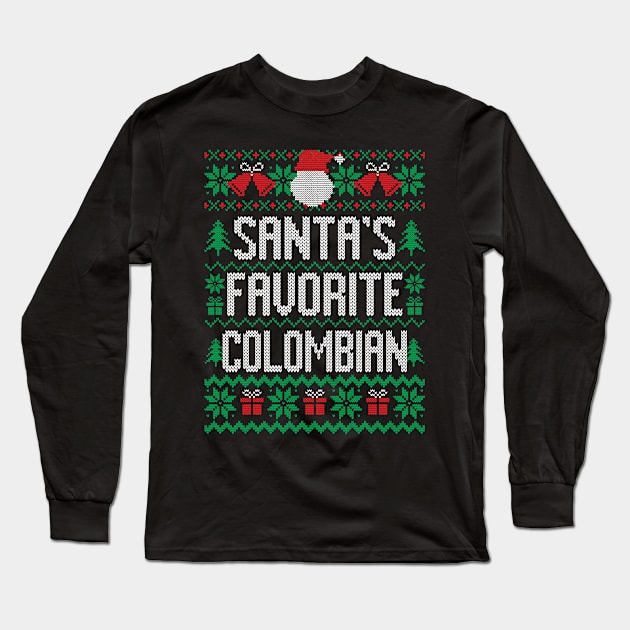 Santa's Favorite Colombian Long Sleeve T-Shirt by Saulene